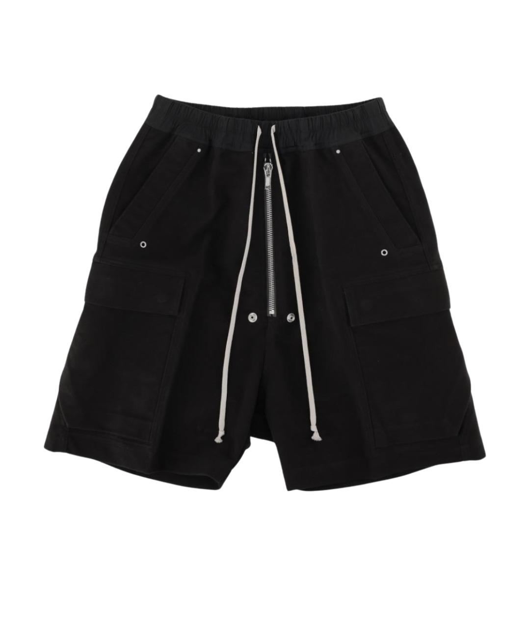 RICK OWENS Черные хлопковые шорты, фото 1