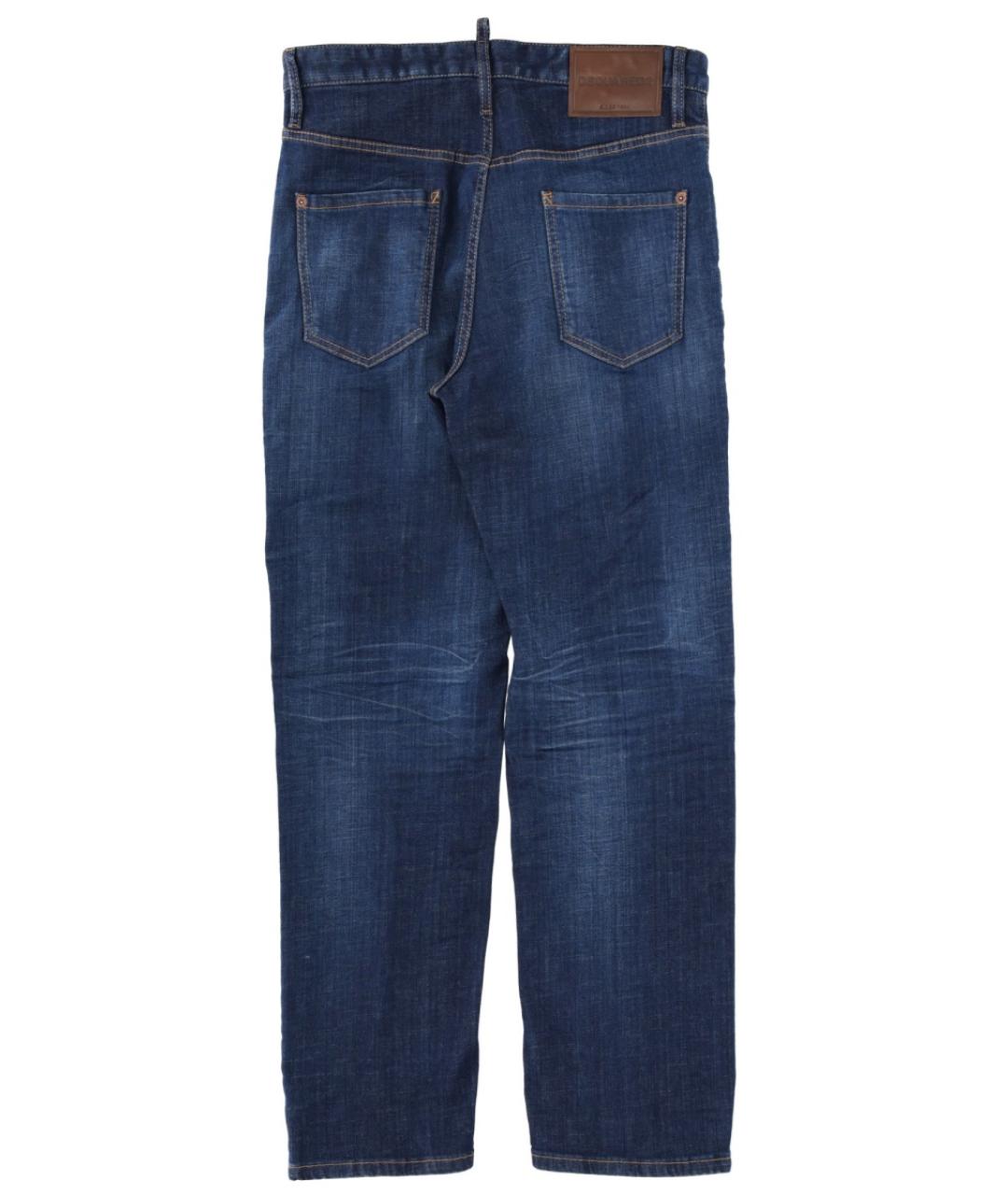 DSQUARED2 Синие хлопковые прямые джинсы, фото 3