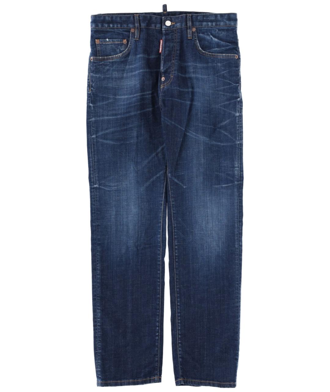 DSQUARED2 Синие хлопковые прямые джинсы, фото 1