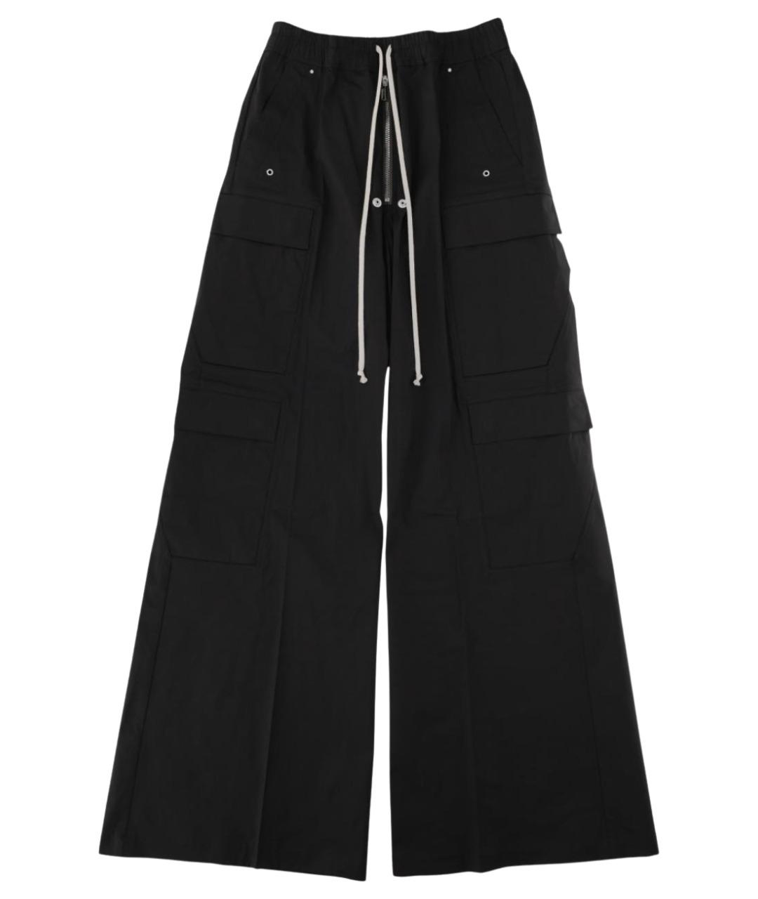 RICK OWENS Черные шерстяные повседневные брюки, фото 1