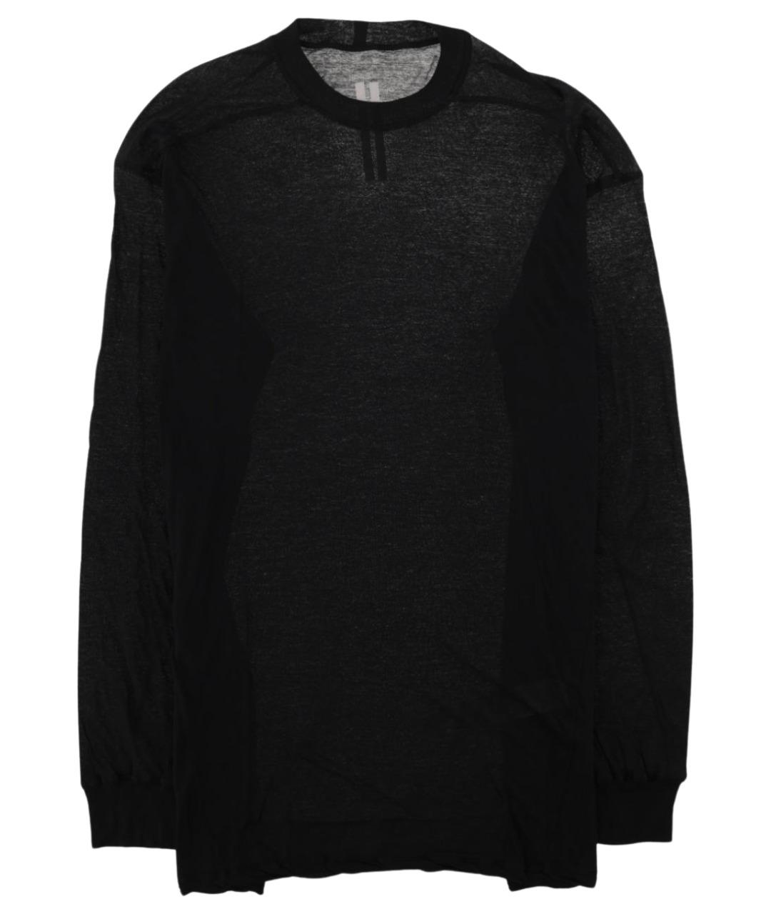 RICK OWENS Черный хлопковый джемпер / свитер, фото 1