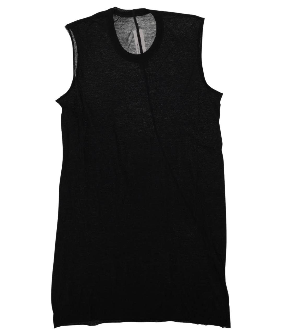RICK OWENS Черная хлопковая майка, фото 1
