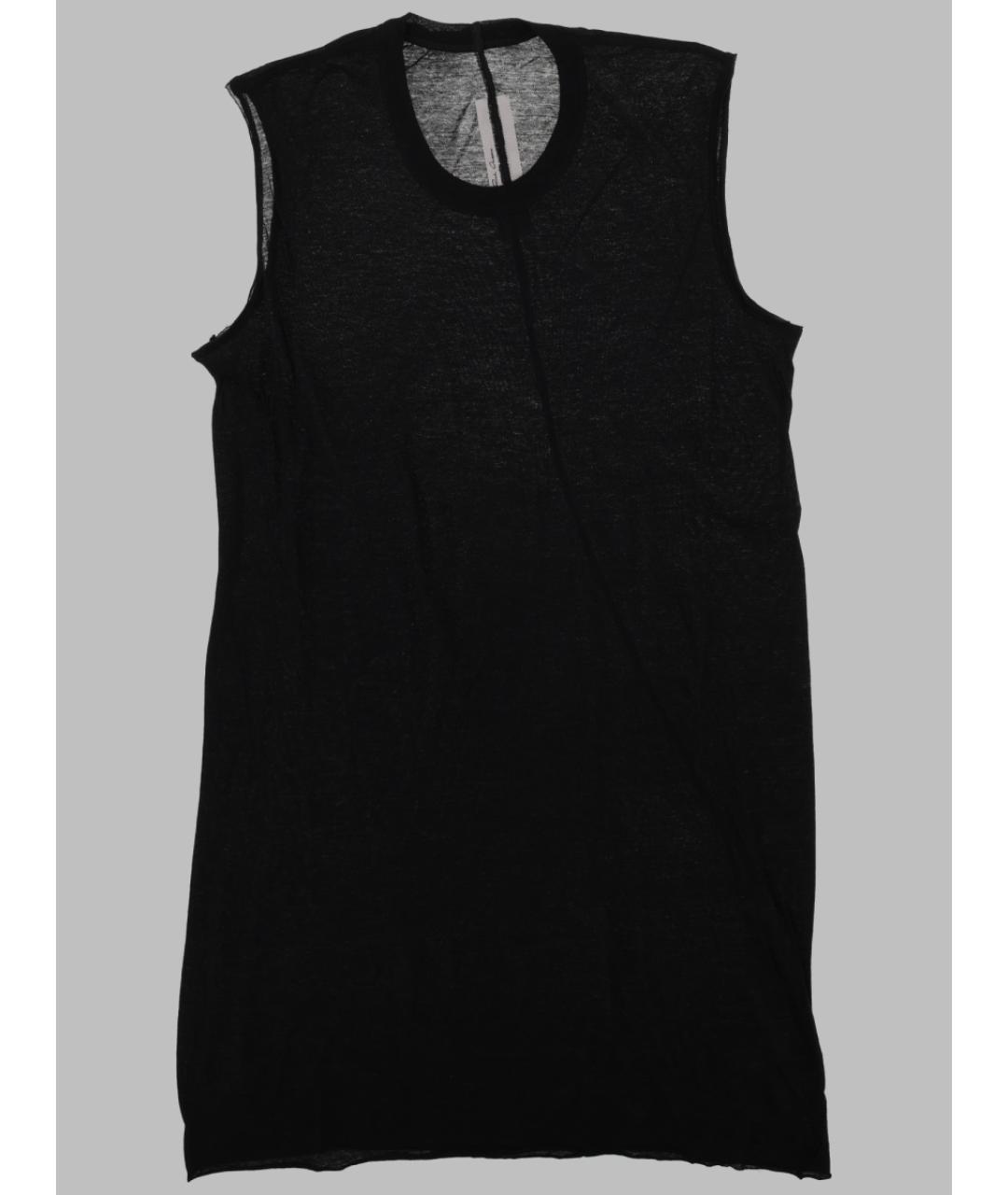 RICK OWENS Черная хлопковая майка, фото 3