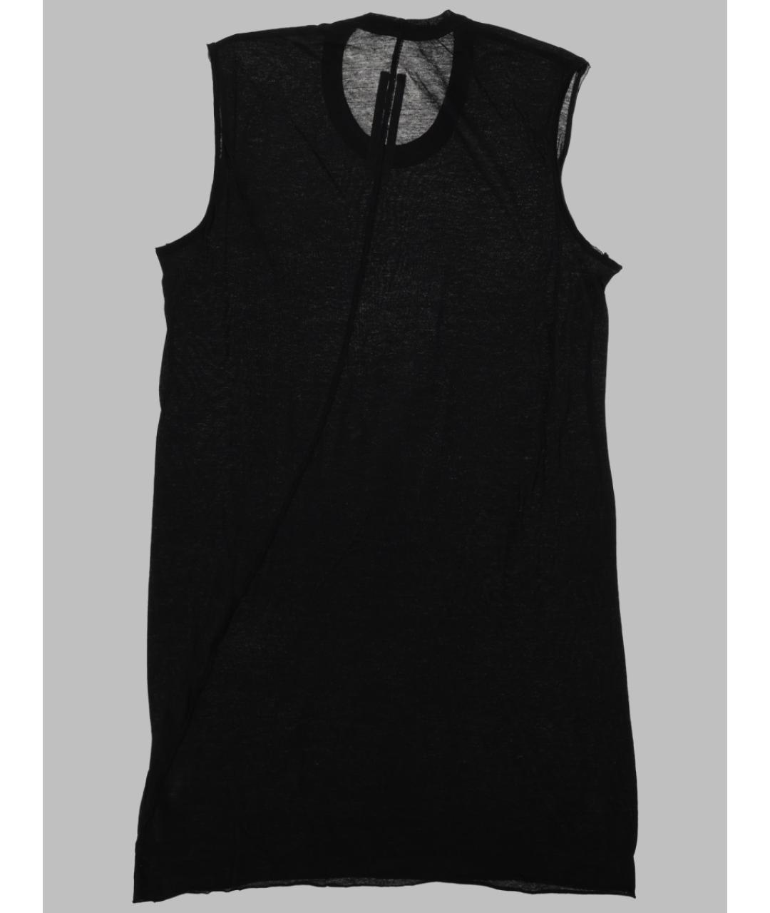 RICK OWENS Черная хлопковая майка, фото 2