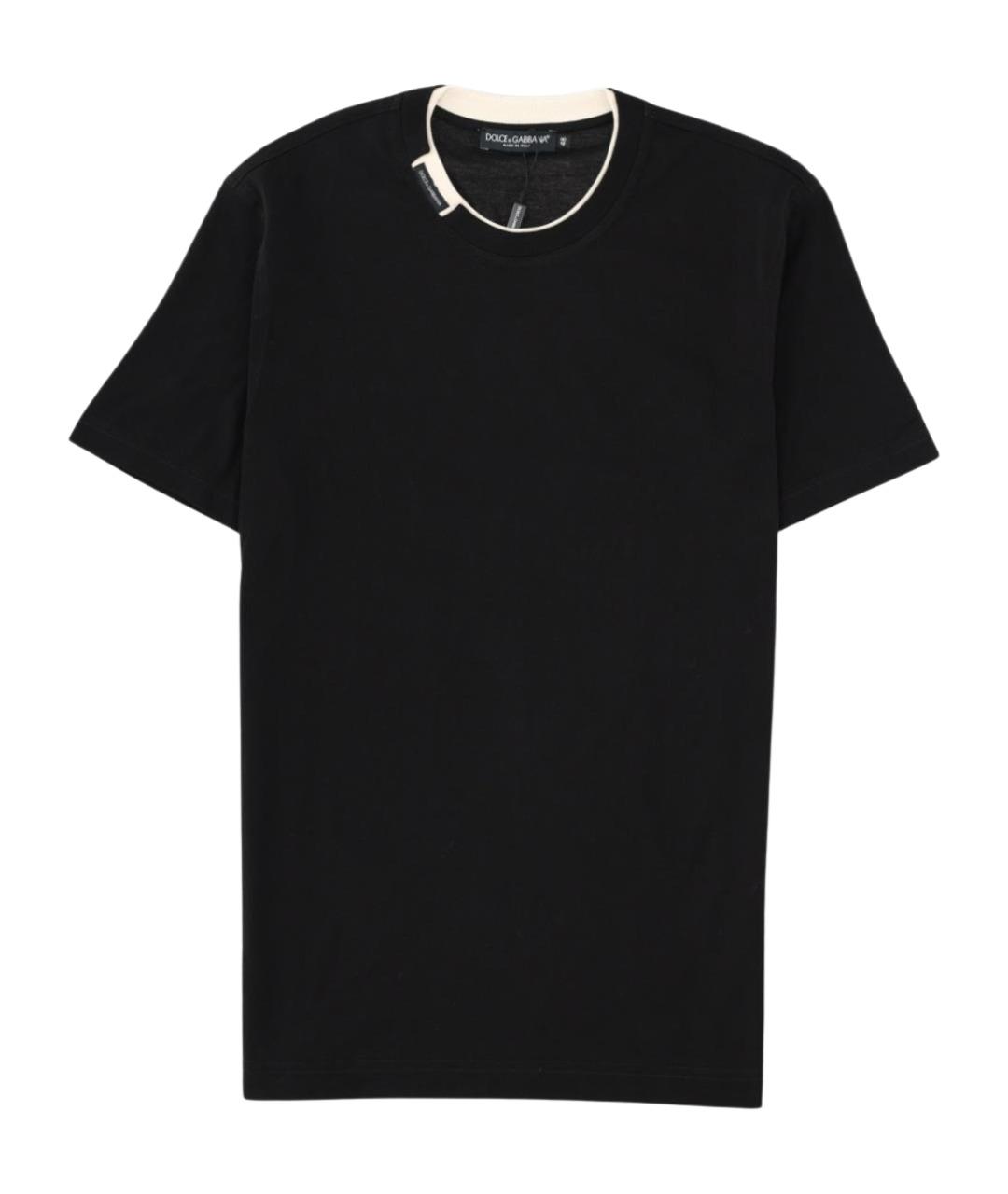DOLCE&GABBANA Черная хлопковая футболка, фото 1