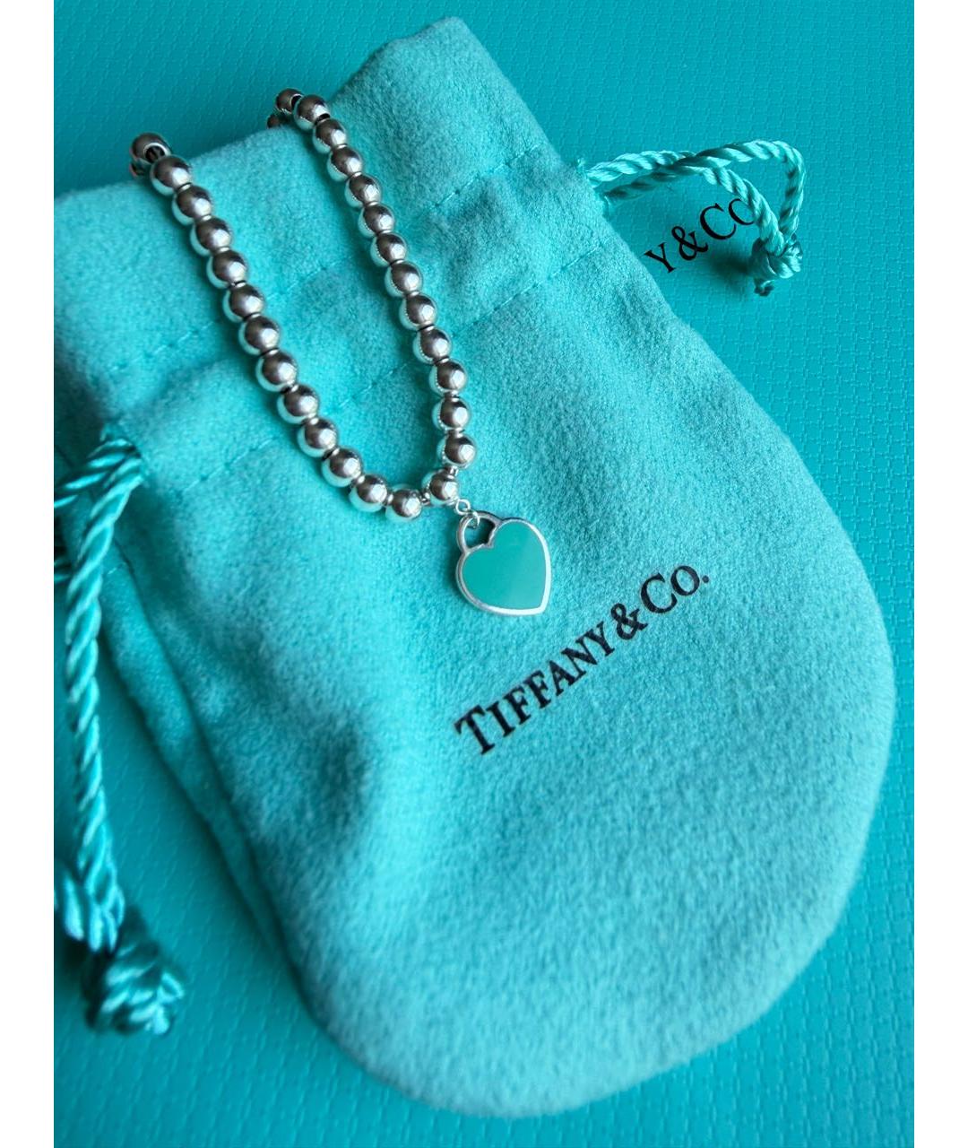 TIFFANY&CO Бирюзовый серебряный браслет, фото 4