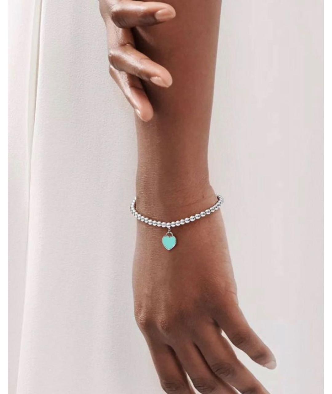 TIFFANY&CO Бирюзовый серебряный браслет, фото 5