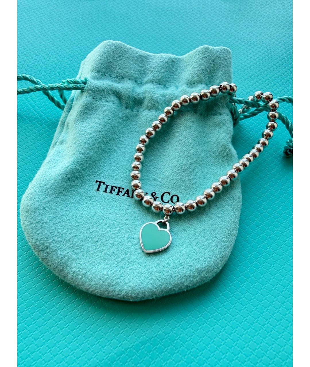 TIFFANY&CO Бирюзовый серебряный браслет, фото 8