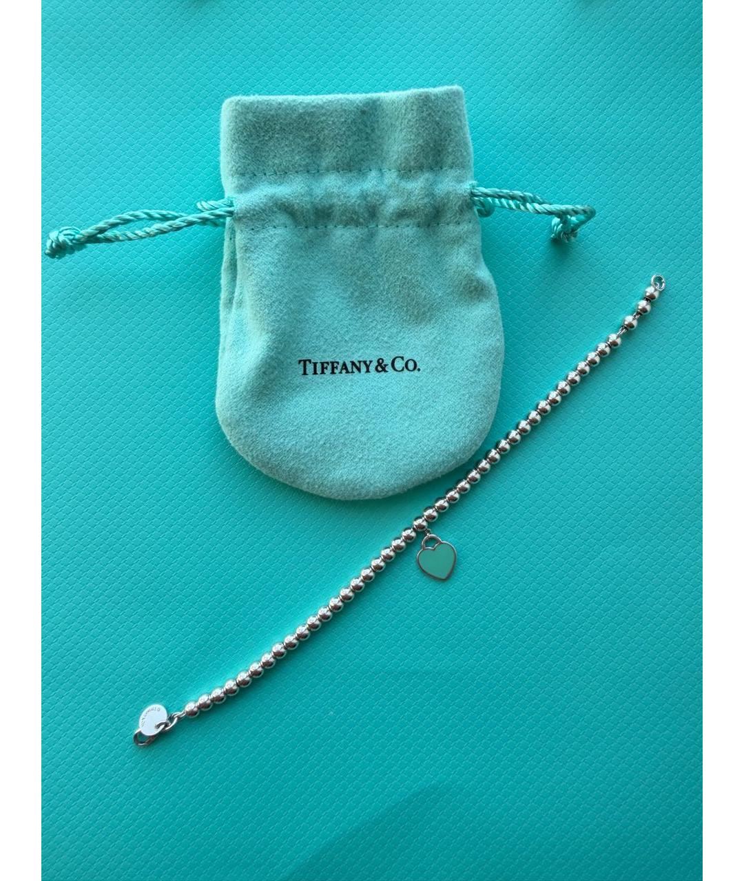 TIFFANY&CO Бирюзовый серебряный браслет, фото 2
