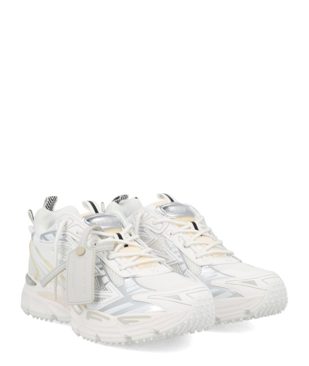 OFF-WHITE Белые синтетические низкие кроссовки / кеды, фото 2