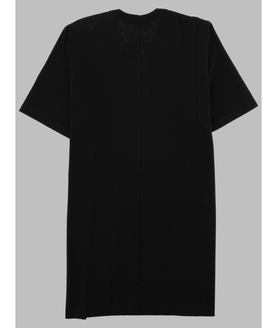 RICK OWENS Черная хлопковая футболка, фото 2