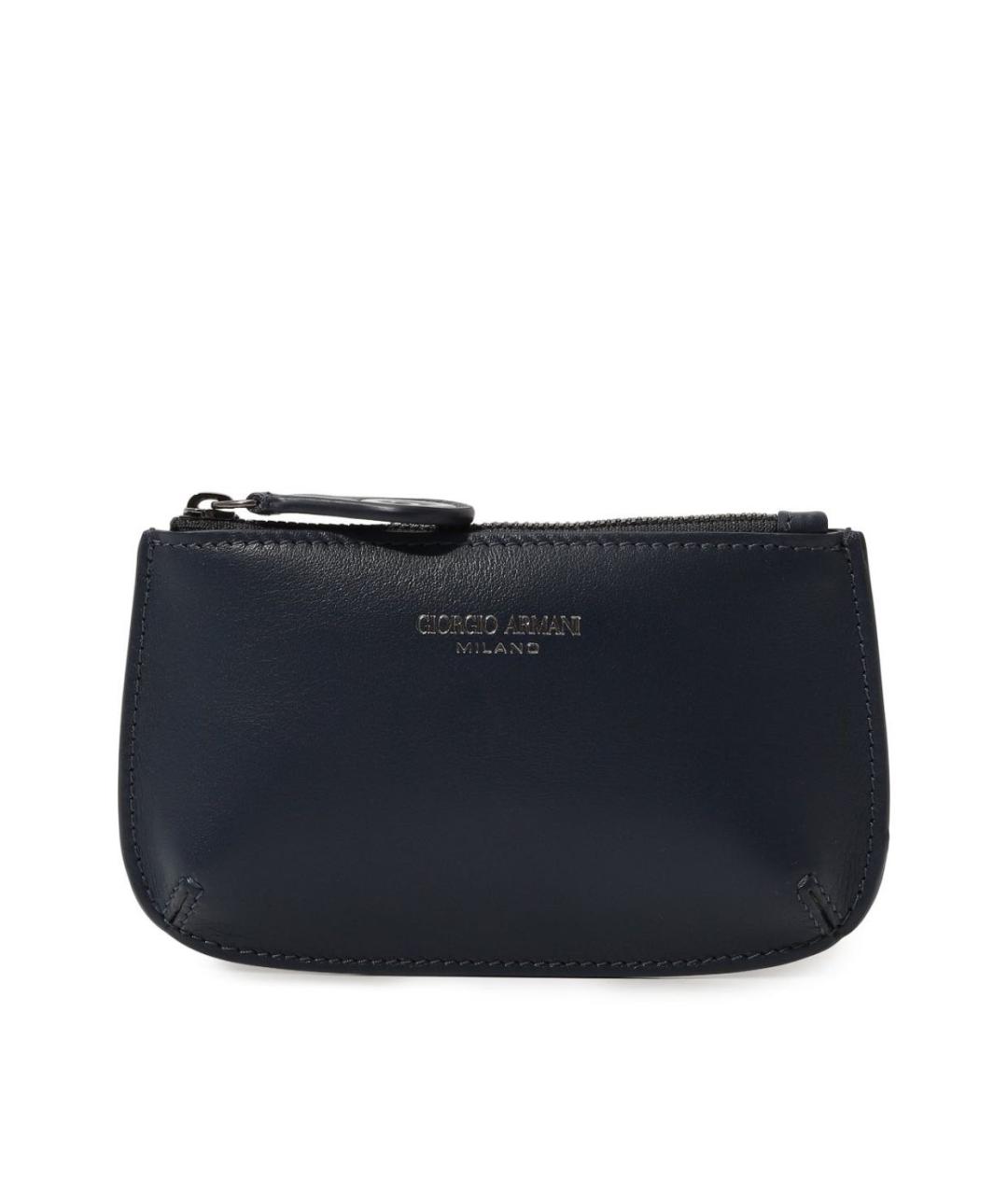 GIORGIO ARMANI Синий кожаный кошелек, фото 1