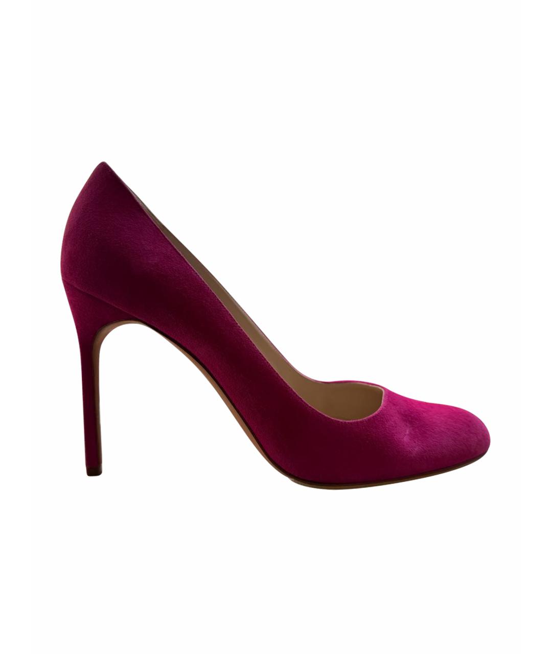 MANOLO BLAHNIK Фуксия замшевые туфли, фото 1
