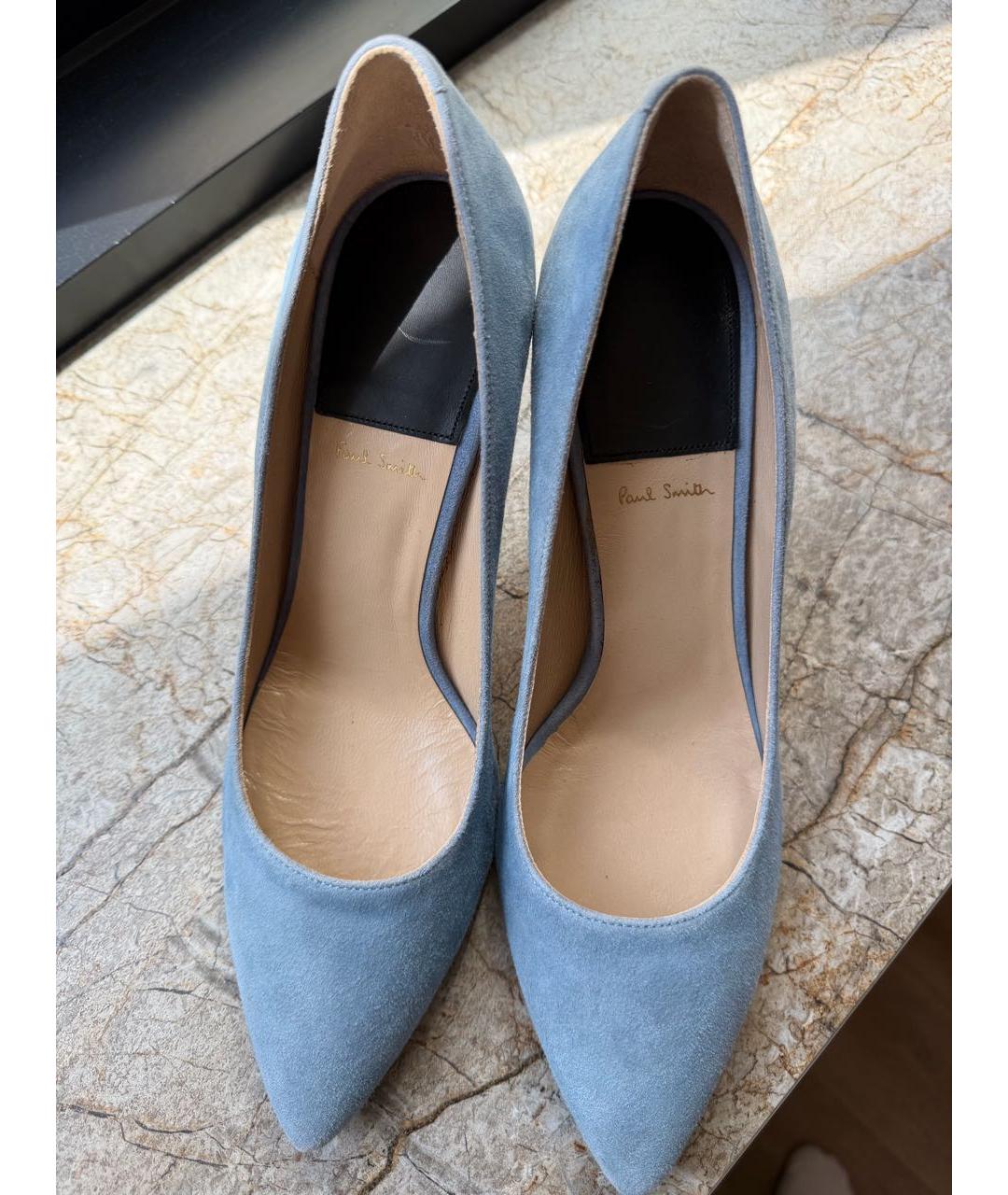 PAUL SMITH Голубые замшевые туфли, фото 3