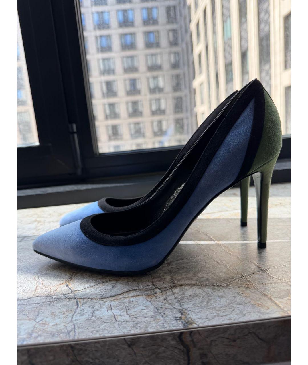 GUCCI Синие замшевые туфли, фото 9