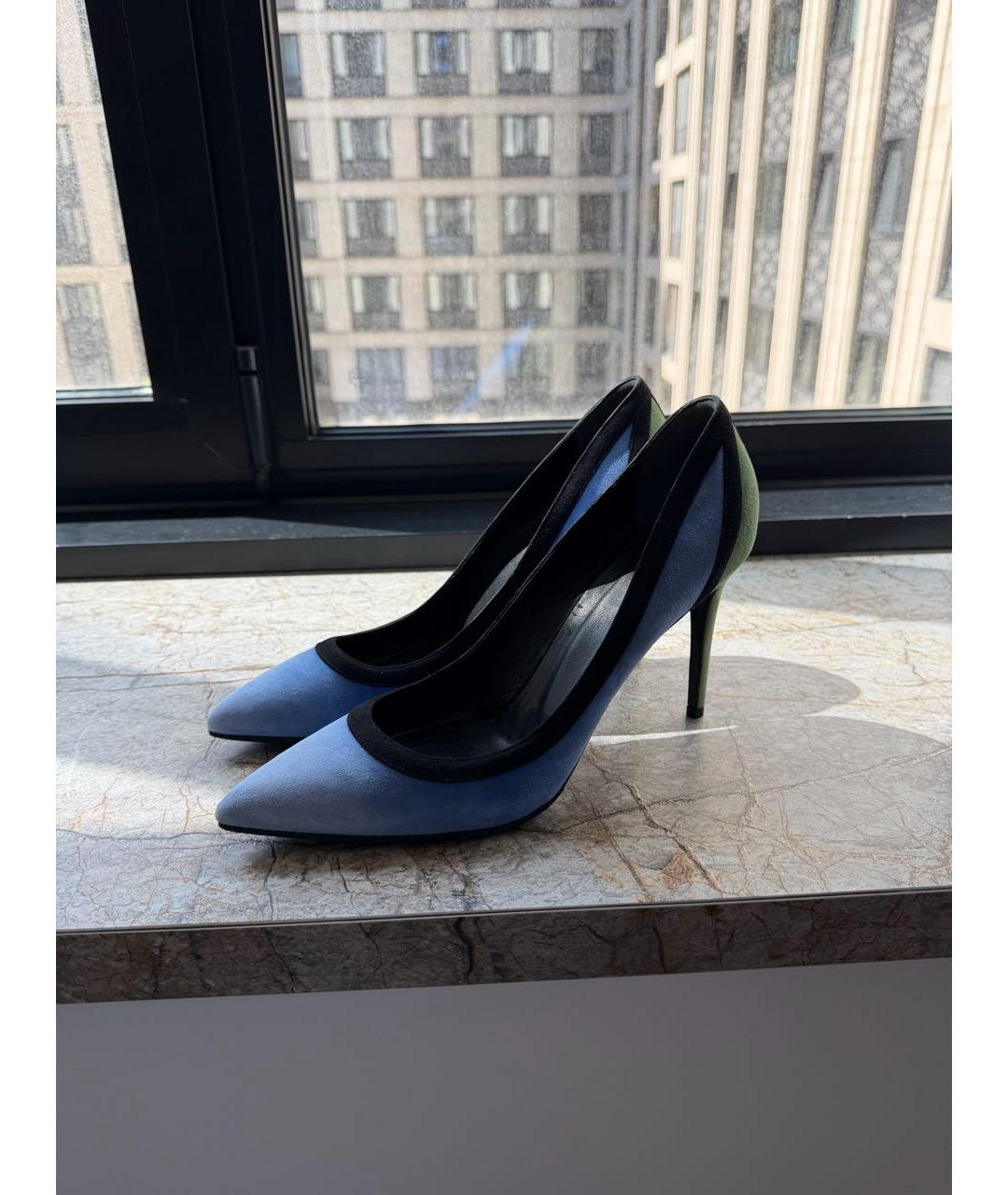 GUCCI Синие замшевые туфли, фото 8