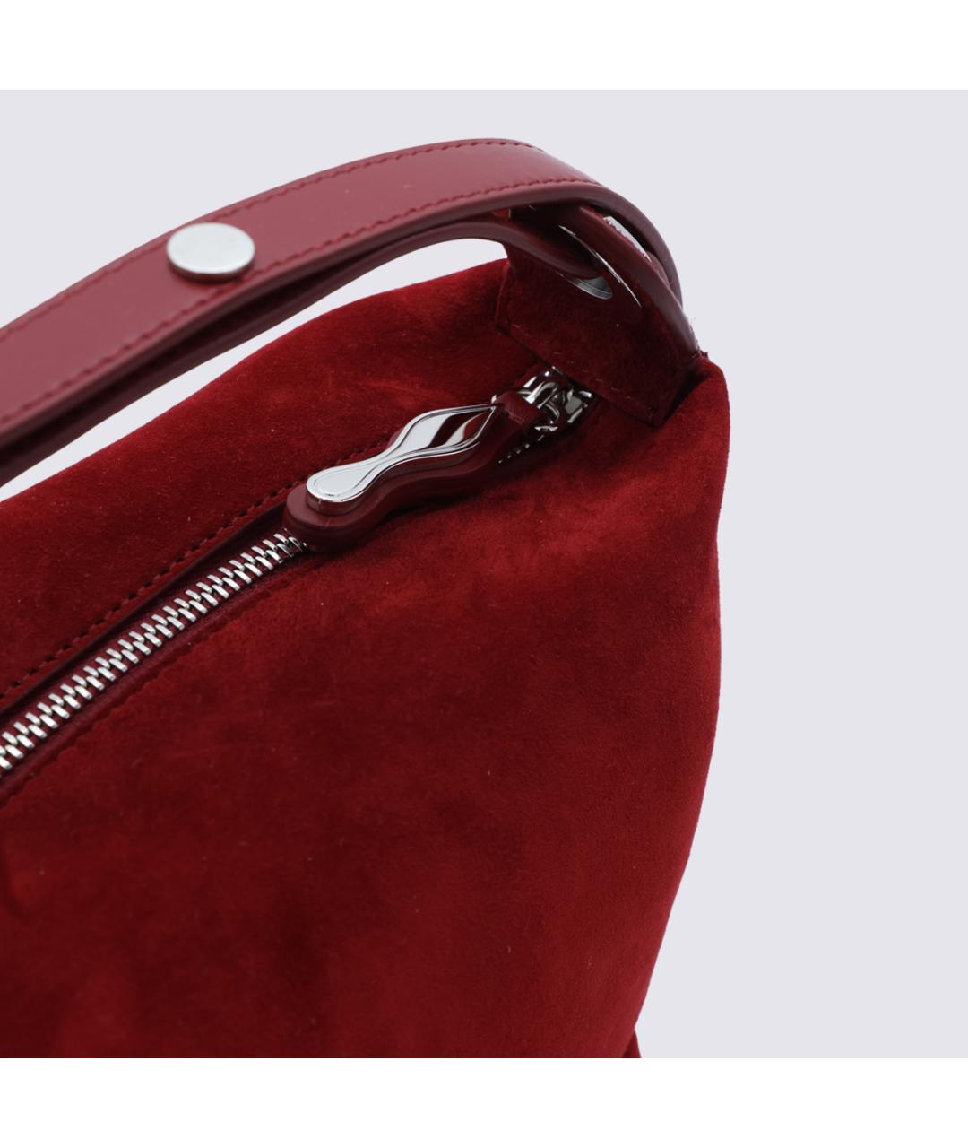 CHRISTIAN LOUBOUTIN Красная замшевая сумка с короткими ручками, фото 4