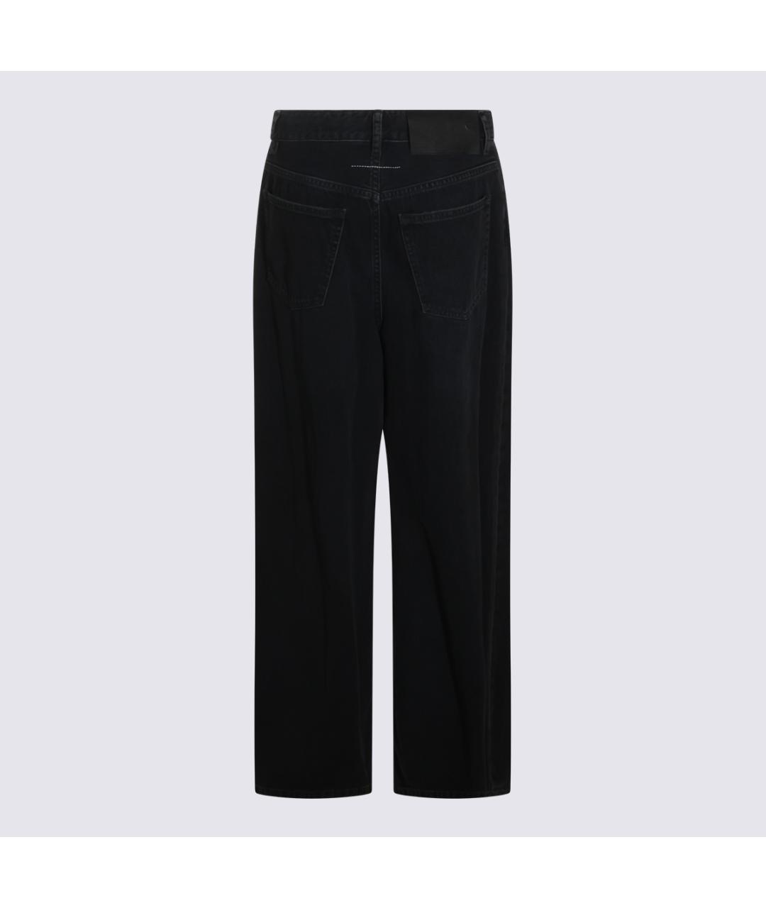 MM6 MAISON MARGIELA Черные хлопко-полиэстеровые прямые джинсы, фото 2