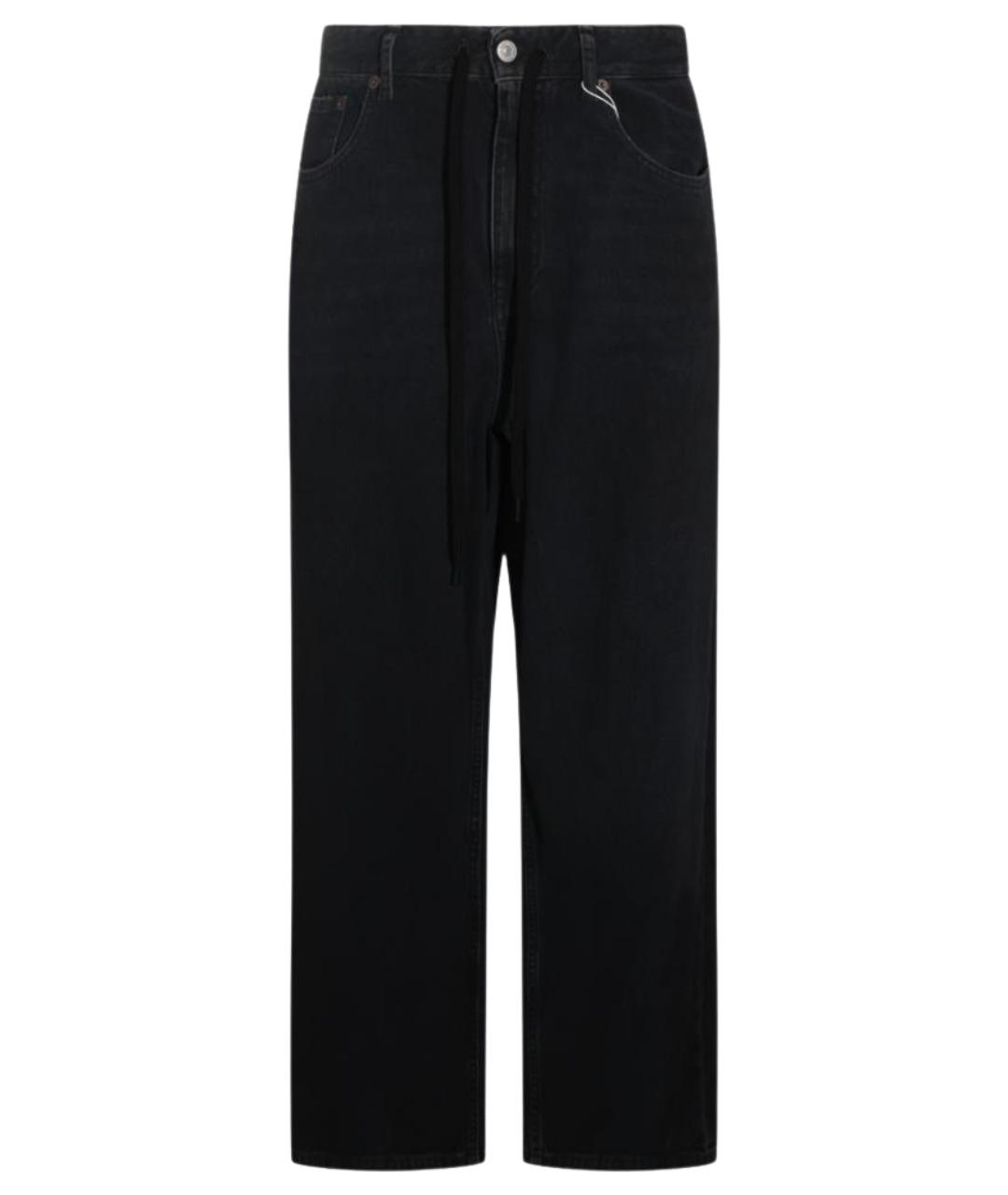 MM6 MAISON MARGIELA Черные хлопко-полиэстеровые прямые джинсы, фото 1
