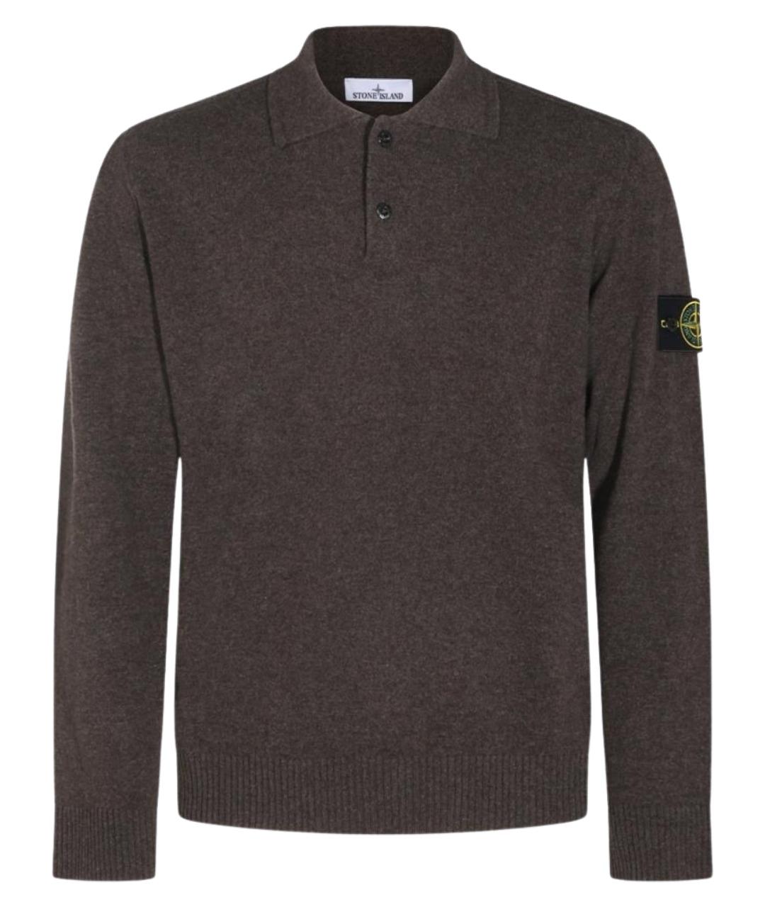 STONE ISLAND Серый шерстяной джемпер / свитер, фото 1