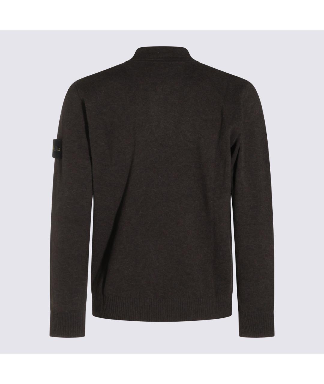 STONE ISLAND Серый шерстяной джемпер / свитер, фото 2