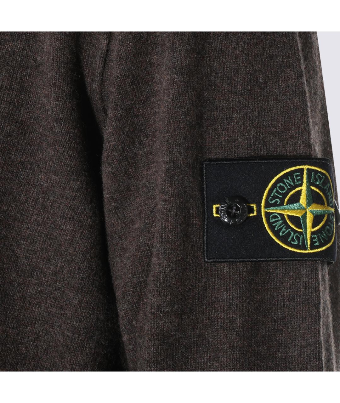 STONE ISLAND Серый шерстяной джемпер / свитер, фото 4