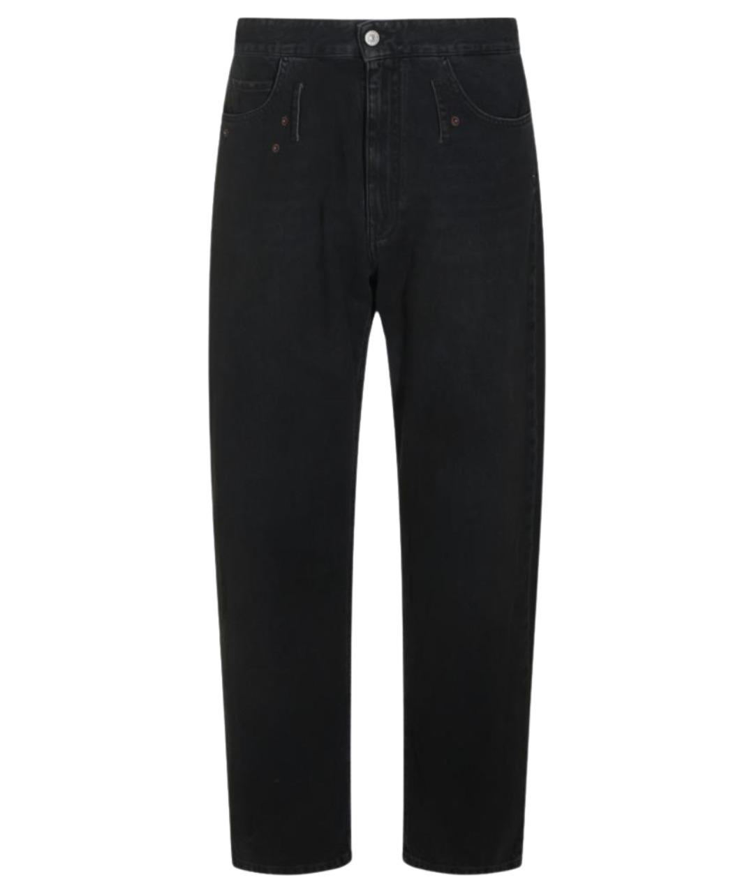MM6 MAISON MARGIELA Черные хлопковые прямые джинсы, фото 1