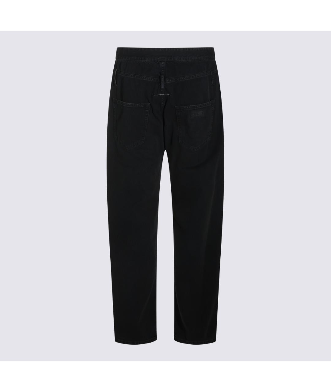 MM6 MAISON MARGIELA Черные хлопковые прямые джинсы, фото 2