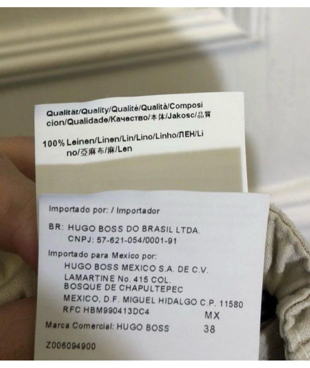 HUGO BOSS Льняные повседневные брюки, фото 5
