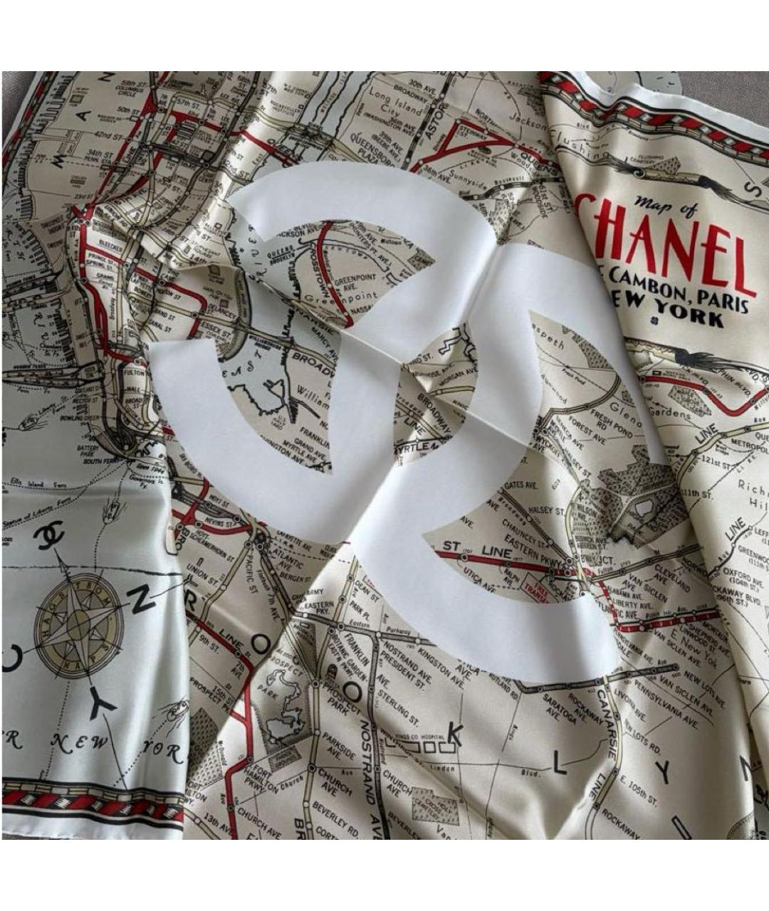 CHANEL Мульти шелковый платок, фото 2