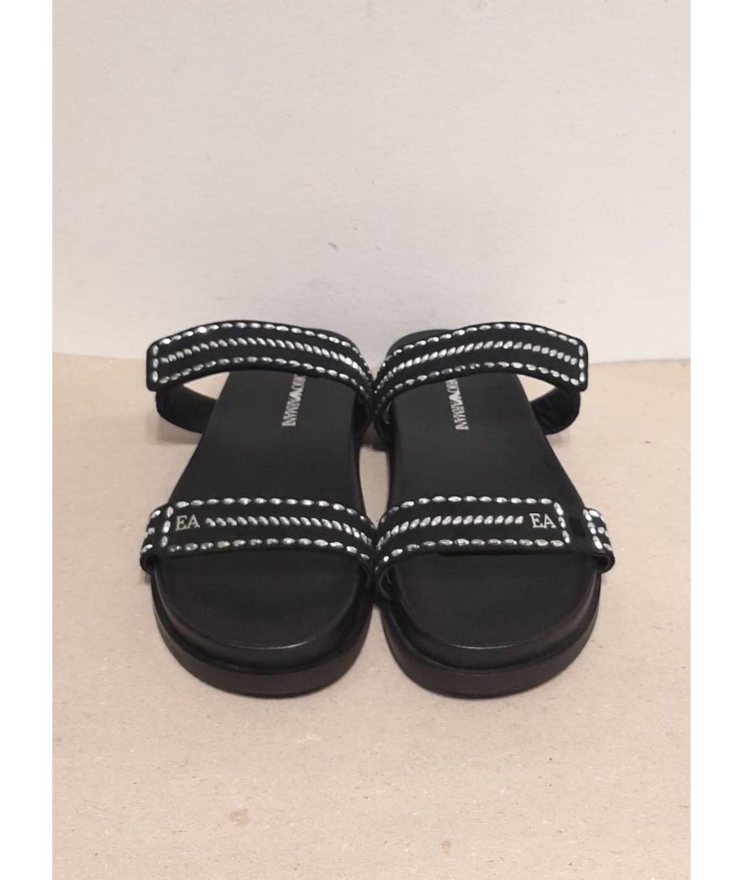 EMPORIO ARMANI Черные сабо, фото 2