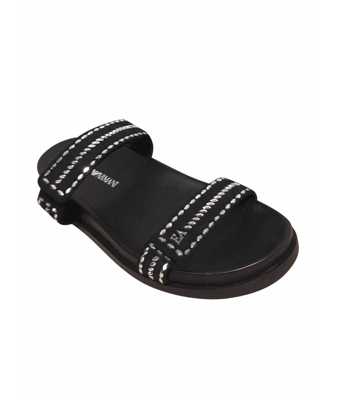 EMPORIO ARMANI Черные сабо, фото 1