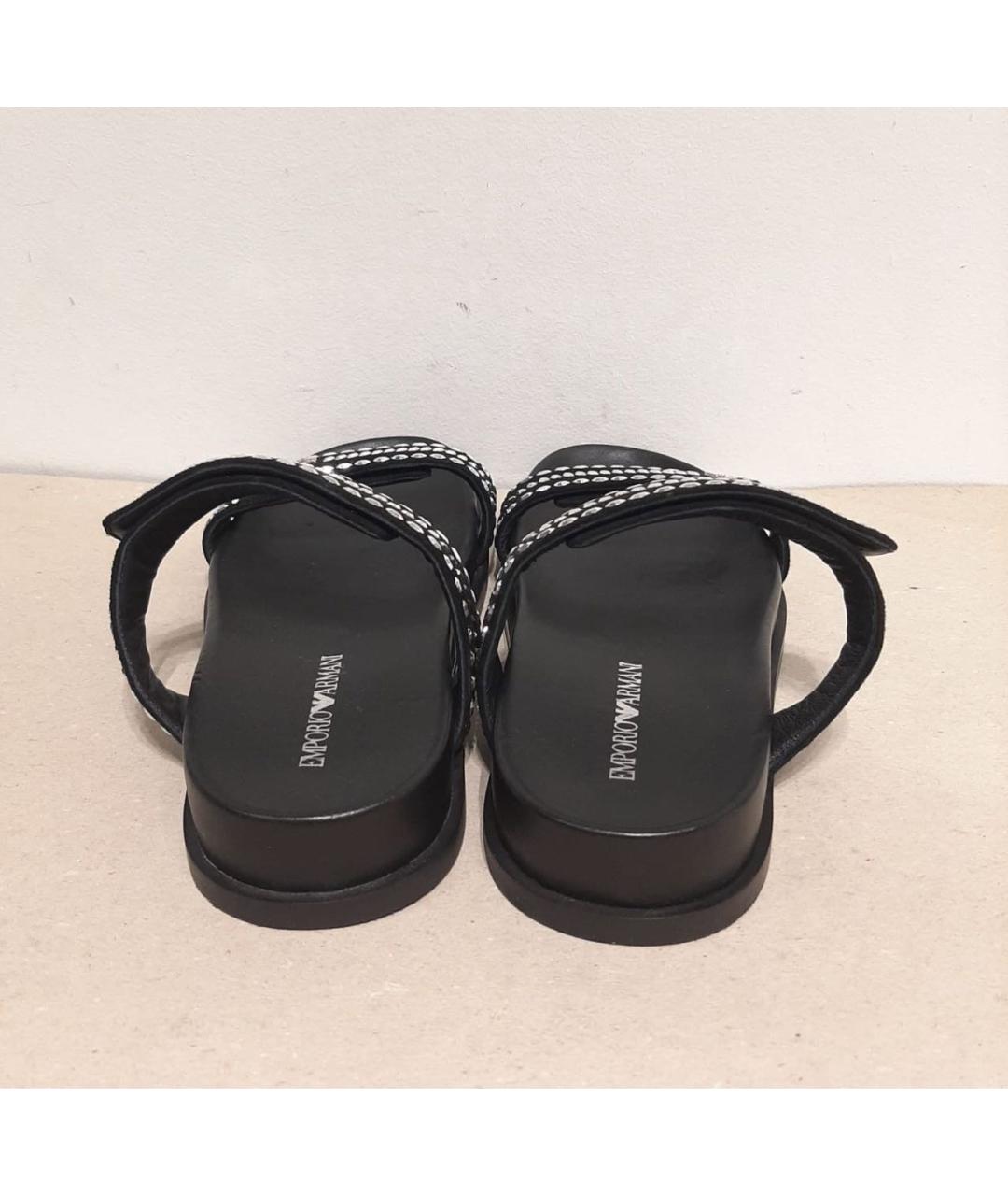 EMPORIO ARMANI Черные сабо, фото 3