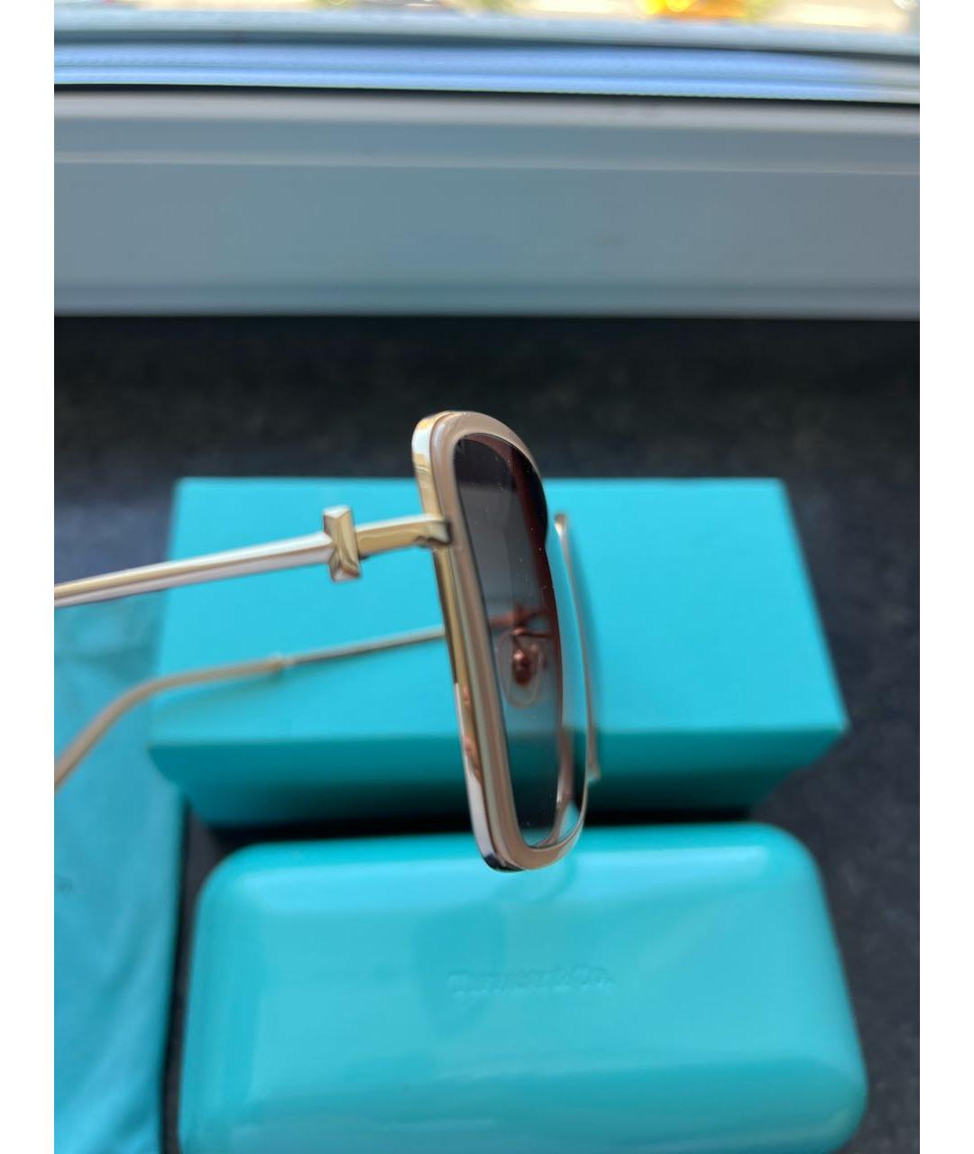 TIFFANY&CO Коричневые пластиковые солнцезащитные очки, фото 5