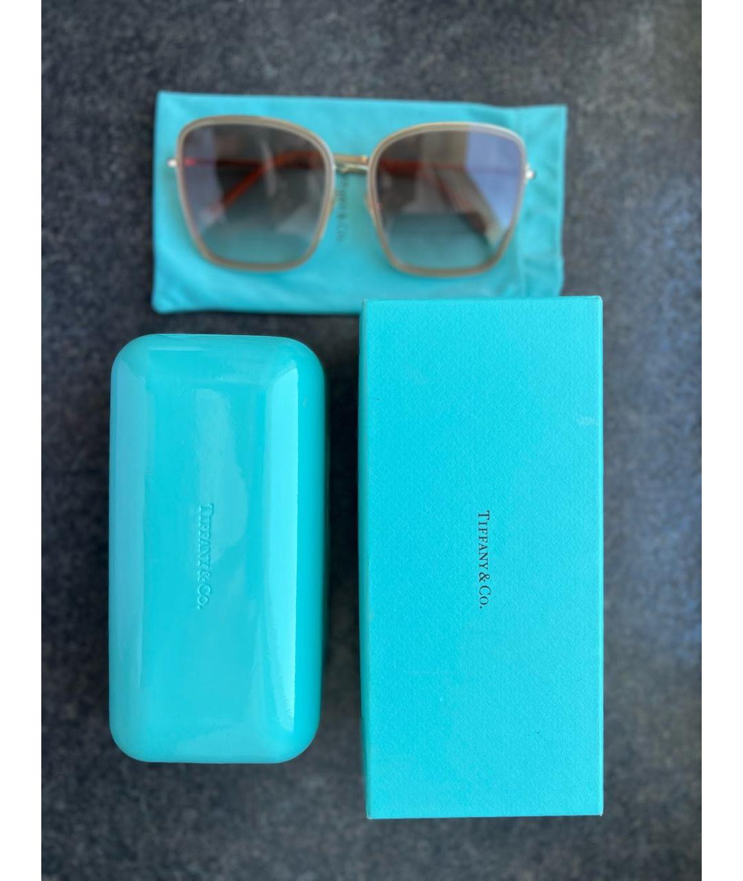 TIFFANY&CO Коричневые пластиковые солнцезащитные очки, фото 2