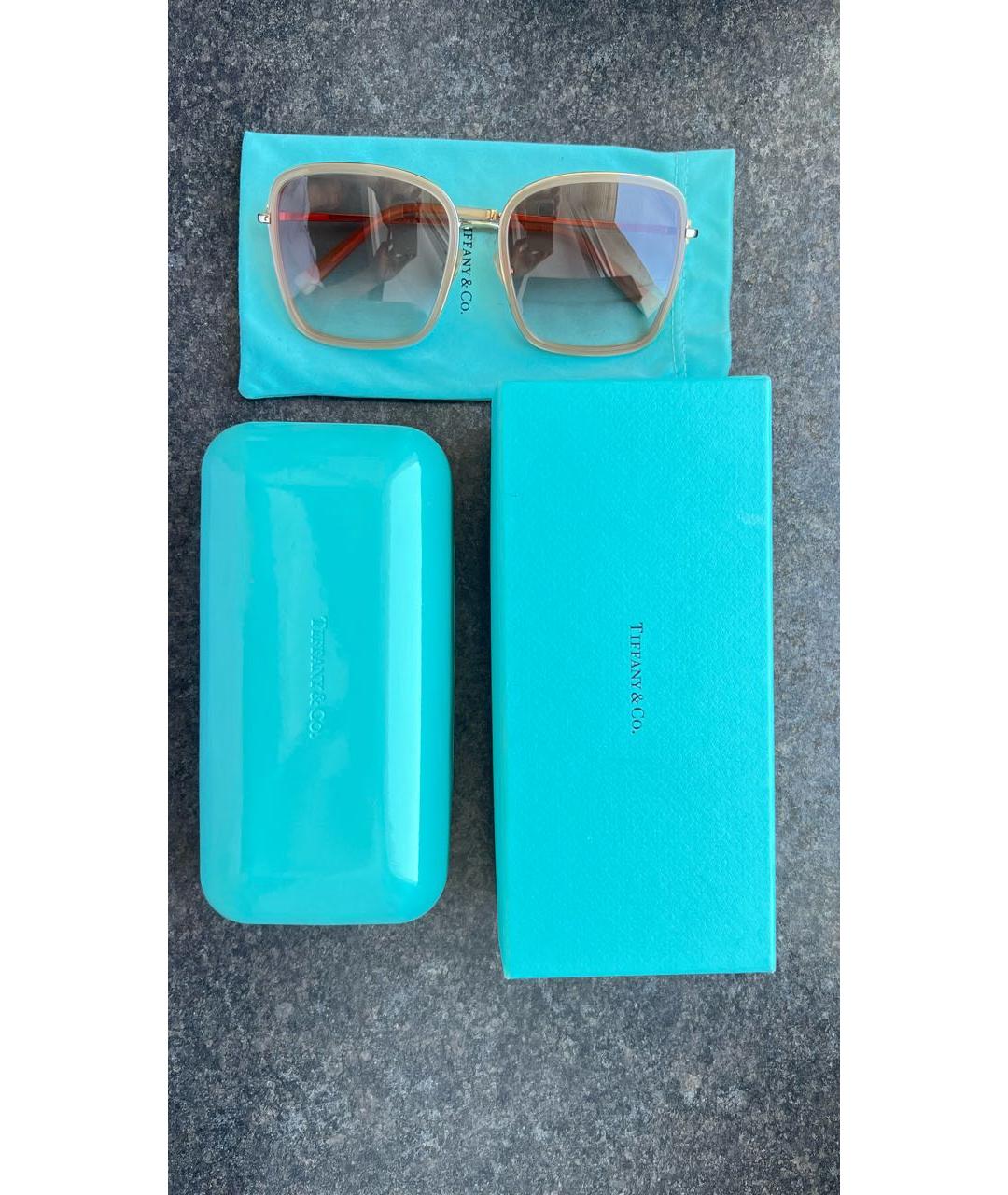 TIFFANY&CO Коричневые пластиковые солнцезащитные очки, фото 3