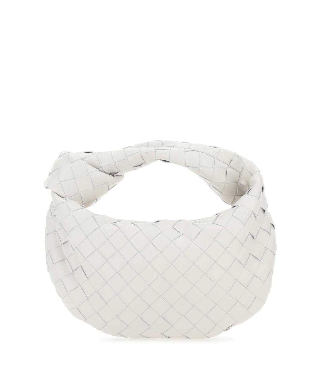 BOTTEGA VENETA Белая кожаная сумка с короткими ручками, фото 1