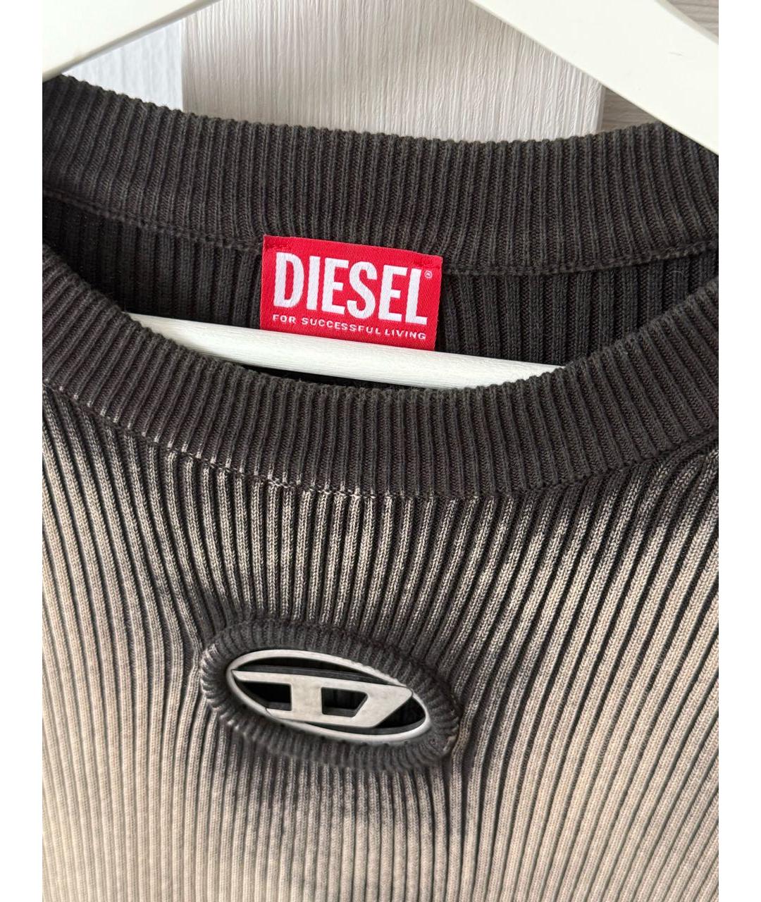 DIESEL Черный хлопковый джемпер / свитер, фото 3