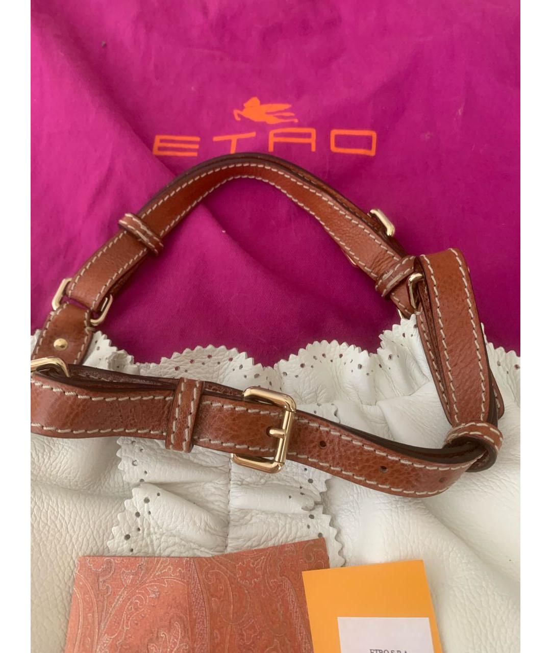 ETRO Бирюзовая кожаная сумка через плечо, фото 6