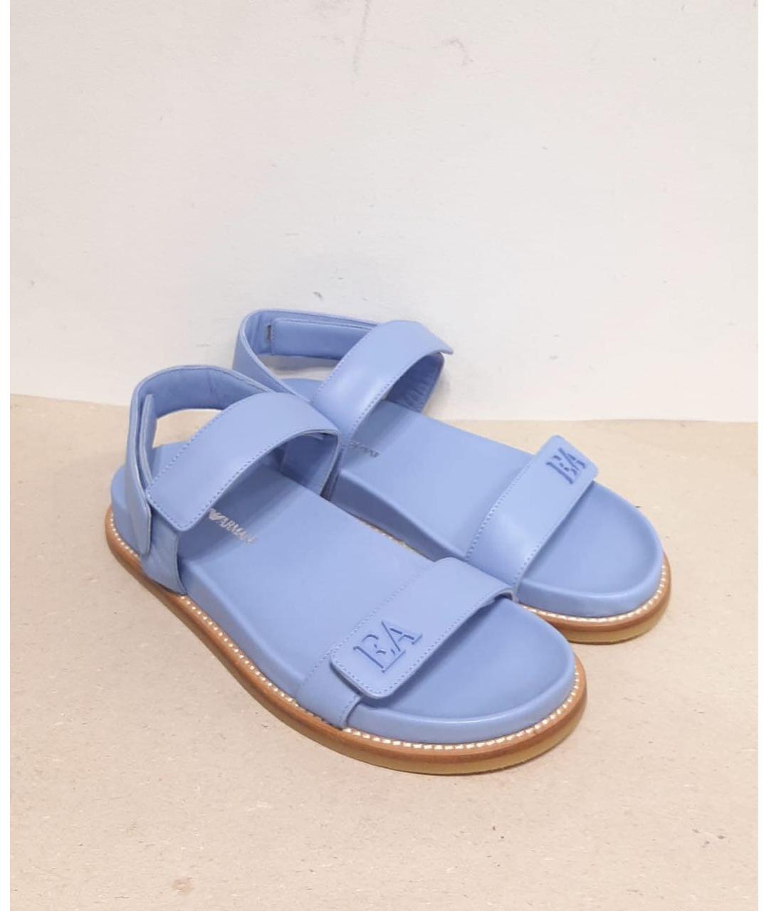 EMPORIO ARMANI Голубые босоножки, фото 1