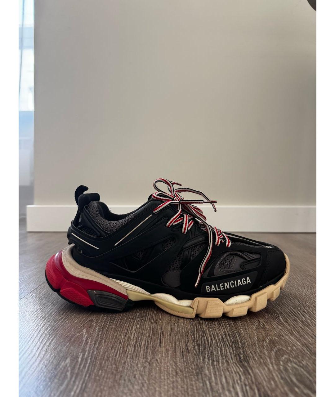 BALENCIAGA Черные кожаные кроссовки, фото 9