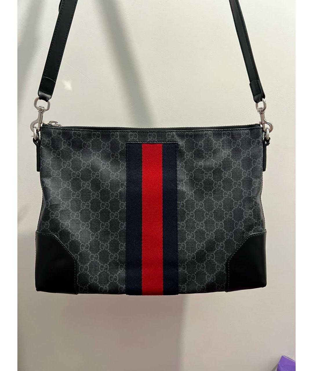 GUCCI Серая канва сумка на плечо, фото 9