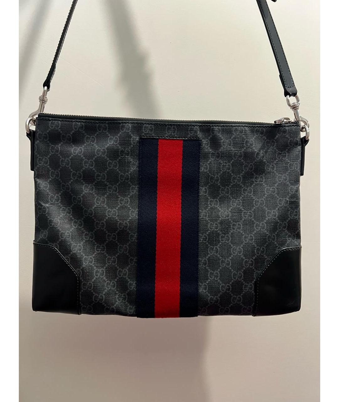 GUCCI Серая канва сумка на плечо, фото 2