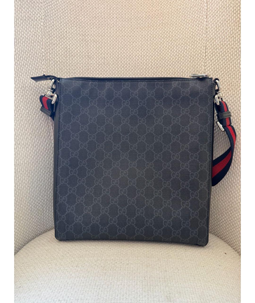 GUCCI Черная кожаная сумка на плечо, фото 2
