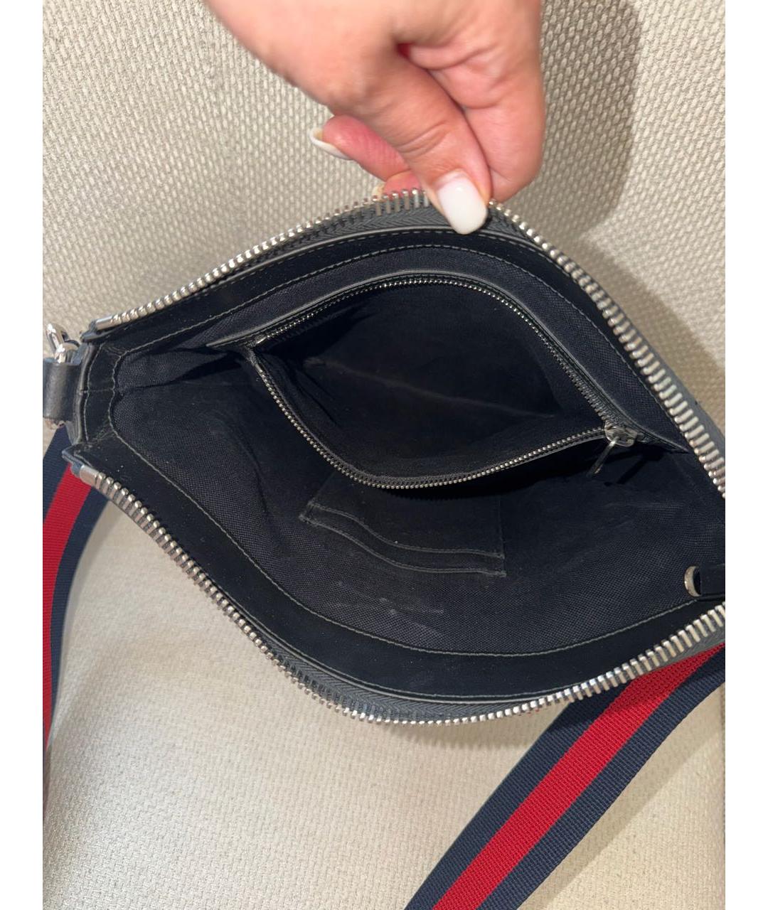 GUCCI Черная кожаная сумка на плечо, фото 4