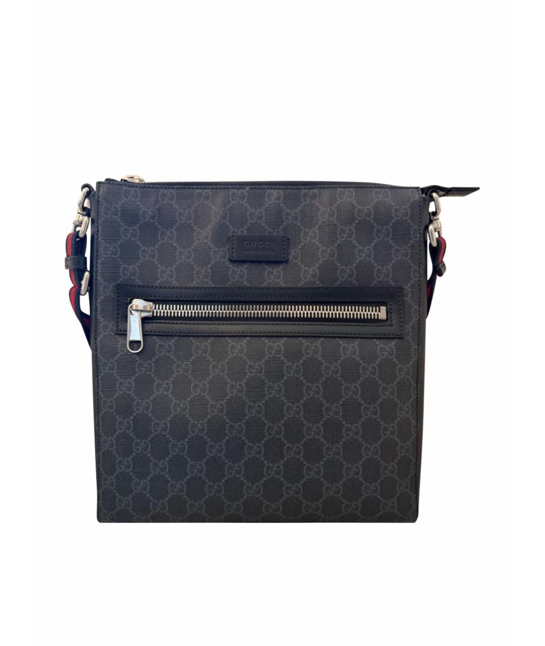 GUCCI Черная кожаная сумка на плечо, фото 9