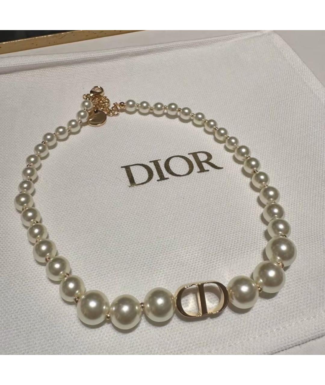 CHRISTIAN DIOR Золотое жемчужное колье, фото 5