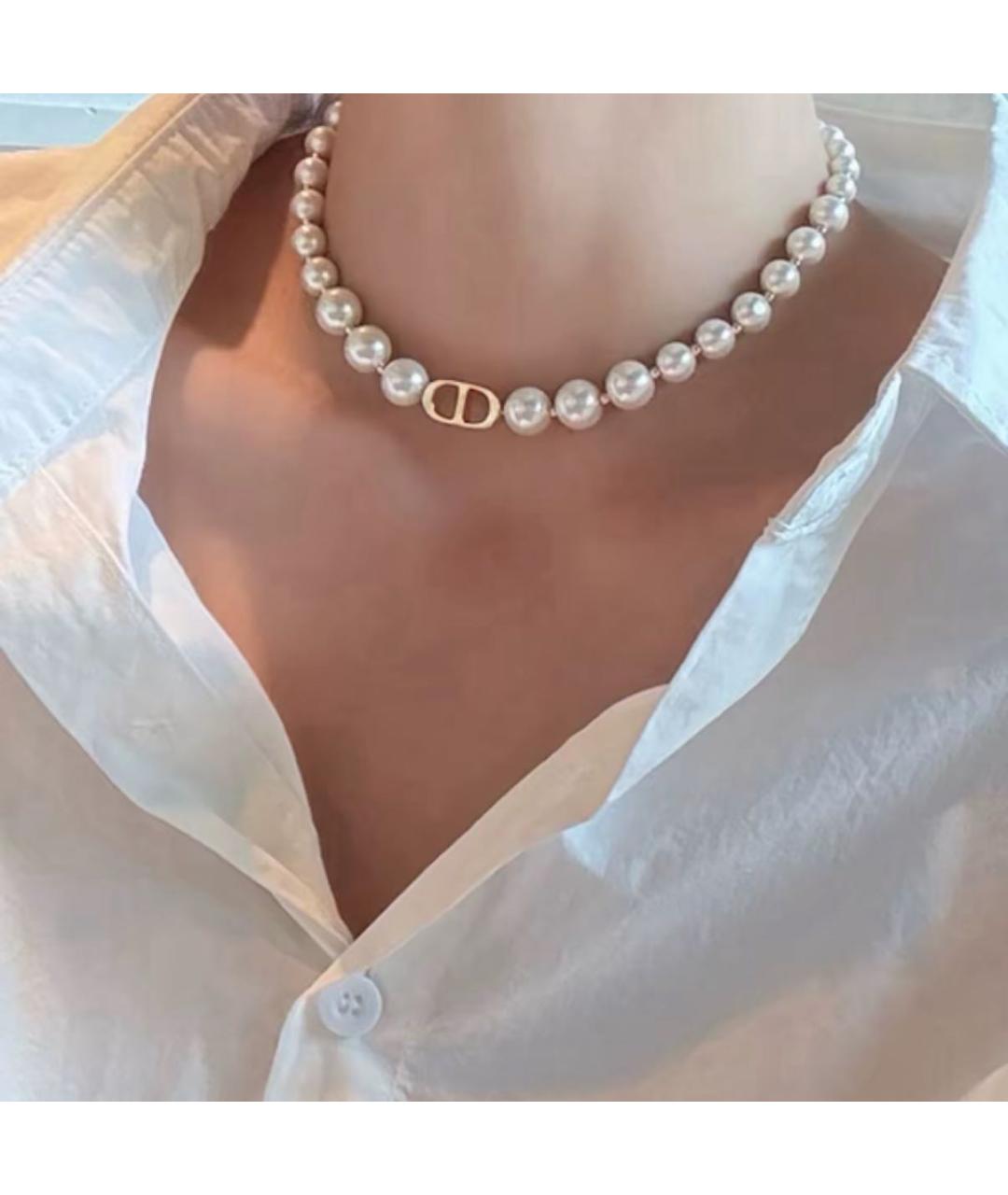 CHRISTIAN DIOR Золотое жемчужное колье, фото 6