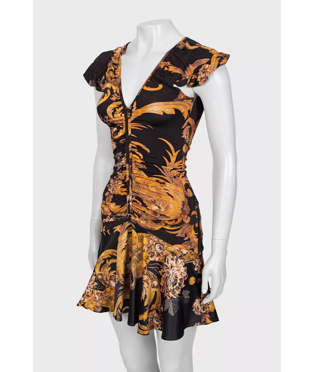 ROBERTO CAVALLI Мульти вискозное коктейльное платье, фото 2