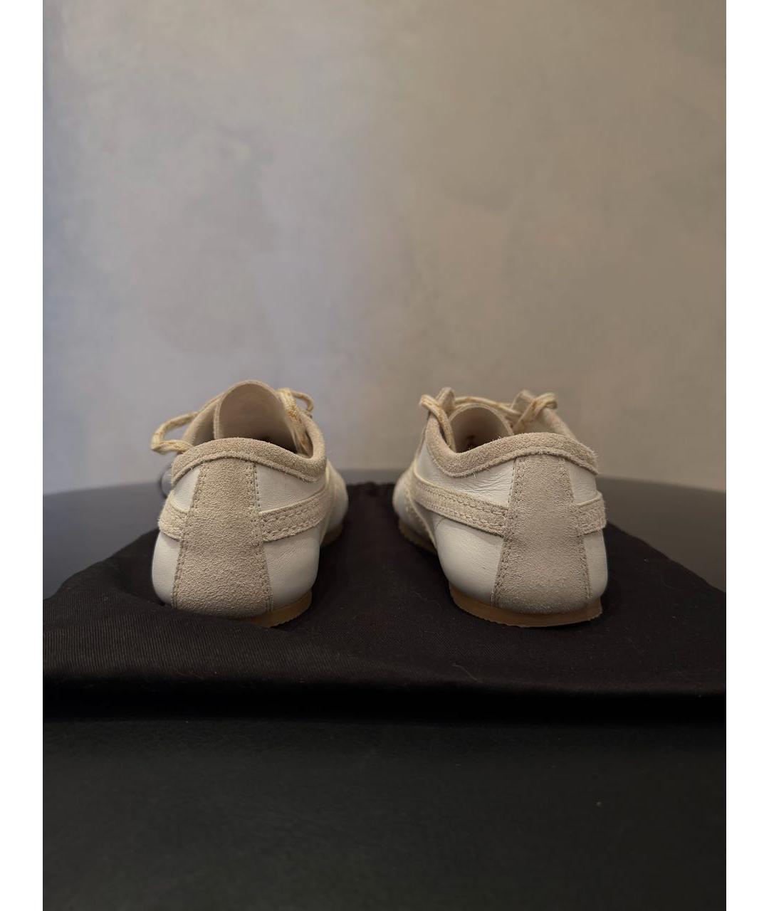 DRIES VAN NOTEN Бежевые замшевые кеды, фото 4